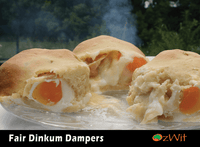 Thumbnail for Fair Dinkum Dampers, OzWit, OzWit’s Cooking Collection, Bacon, Egg, Baked Benedict Bombs, Damper