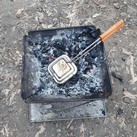 Thumbnail for Camp fire cooking with Stainless Steel Jaffle Iron, OzWit, Travel Pits, Quokka
