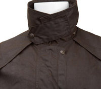 Thumbnail for Oilskin coat has full neck protection