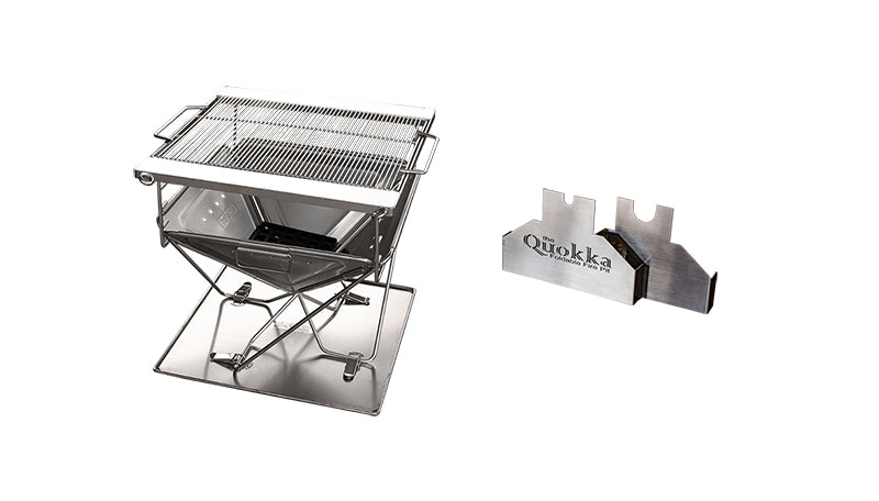 quokka fire pit, camping fire pit, portable fire pit, collapsible fire pit, rotisserie brackets 