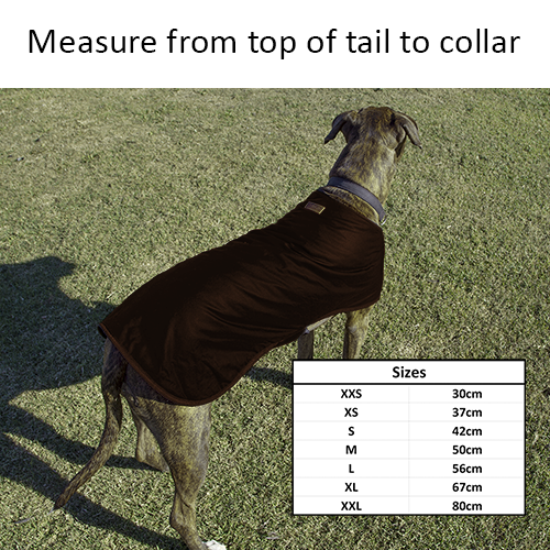Oilskin dog coat from XXS to XXXL