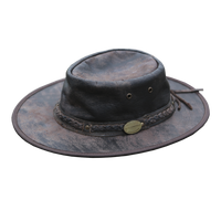 Thumbnail for Leather hat, bufflo hide hat, cowboy hat