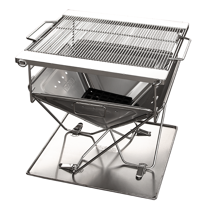 Quokka folding fire pit large stainless steel base plate