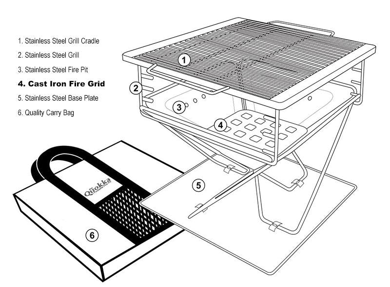 Quokka folding fire pit