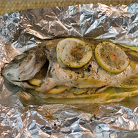 Thumbnail for Camp oven cooking, roasted Fish