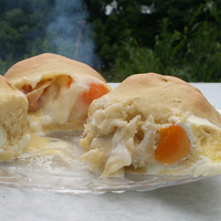 Thumbnail for camp oven cooking, Baked Benedict Bombs