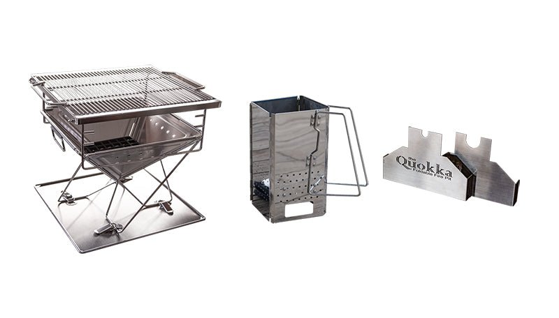 Mediun Quokka Fire Pit, Camping Fire, Portable Fire Pit, Charcoal Starter, Rotisserie Brackets, OzWit, Travel Pits