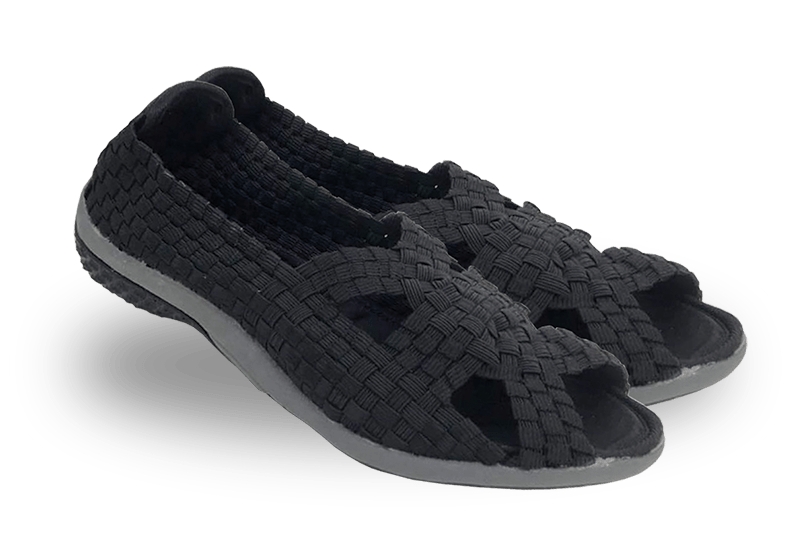 Women's Black sandal water leisure shoe