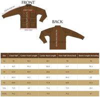 Thumbnail for The Bomber, Oilskin Jacket, OzWit, Sizing Chart