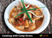 Thumbnail for Camp oven cook books, camp oven cooking, Cooking With Camp Ovens, Fair Dinkum Dampers, OzWit, Camp Recipes, Seafood Hot Pot