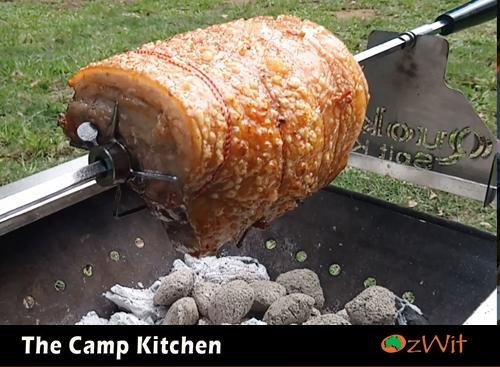 The Camp Kitchen, OzWit, Camp Oven Cooking, Roast Pork