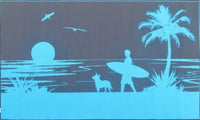 Thumbnail for Morning Surf Poly Mats Aqua Blue and Black