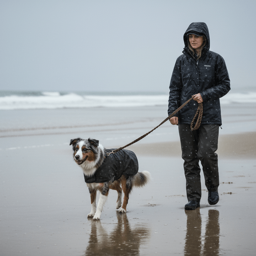 Australian Oilskin Dog Rain Coat – Rugged, Waterproof Protection for the Great Outdoors