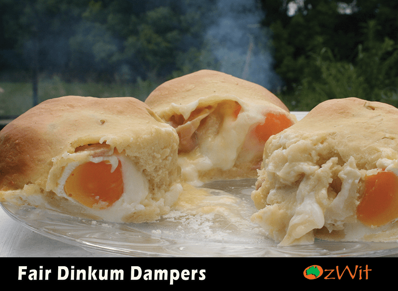 Fair Dinkum Dampers, OzWit, OzWit’s Cooking Collection, Bacon, Egg, Baked Benedict Bombs, Damper