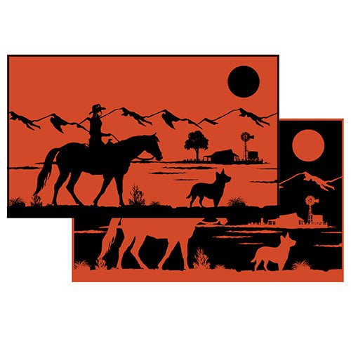 Riding Home Poly Mats Outback Orange on Black