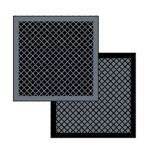 Small Square Gazebo Mat 3 x 3 metre mats, Black - Grey