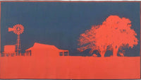 Thumbnail for Outdoor Mat, Caravan Mat, Camping Mat, Homestead Poly Mats Outback Orange on Black, Reversable