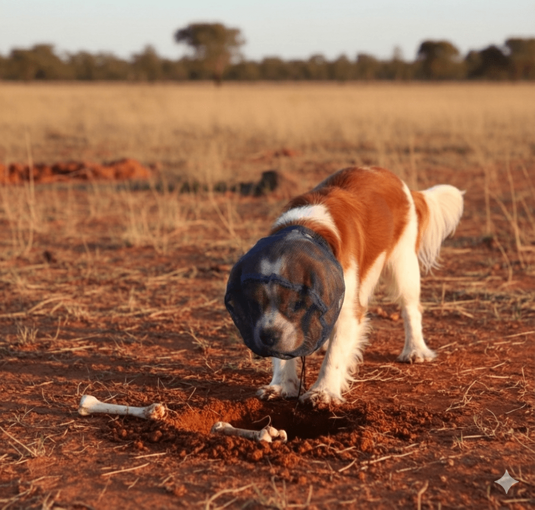 Heavy-Duty Dog Fly Mask – Premium PVC Mesh Facial Protection