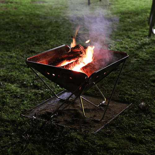 Quokka folding fire pit is good for camp oven cooking, BBQ or to have a fire in, OzWit, Campfire