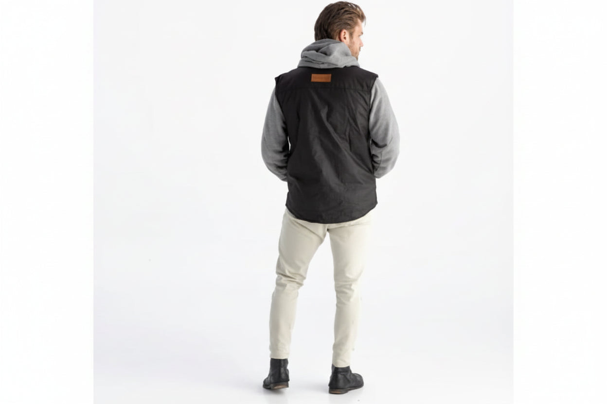 Oilskin vest, OzWit, Australian Wool, Insulated, OzWit