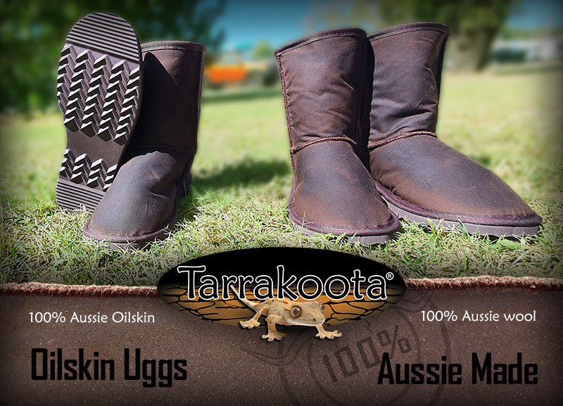 Tarrakoota, Oilskin Uggs, Australian Made, Australian Oilskin, Australian Wool, Tred, OzWit