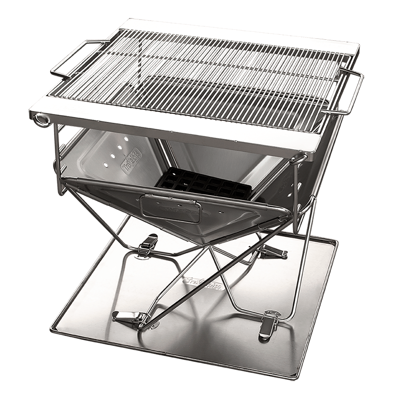 Quokka folding fire pit large stainless steel base plate