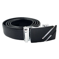 Thumbnail for Ratchet Belt, Automatic Belt, Leather Belt, Silver Stripe