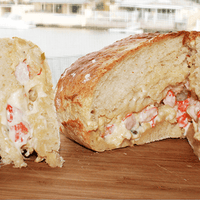 Thumbnail for camp oven cooking, King Prawn Damper