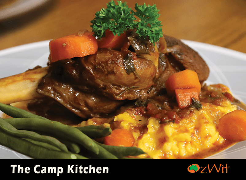 The Camp Kitchen, OzWit, OzWit’s Cooking Collection, Red Wine Lamb Shanks