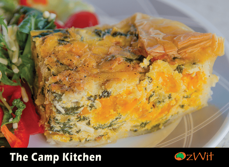 The Camp Kitchen, OzWit, OzWit’s Cooking Collection, Spinach and Pumkin Pie