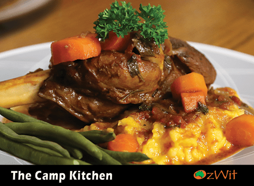 The Camp Kitchen, OzWit, Red Wine Lamb Shanks, OzWit