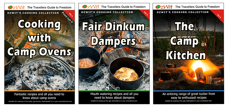 Camp oven cook books, camp oven cooking, Cooking With Camp Ovens, Fair Dinkum Dampers, OzWit, The Camp Kitchen