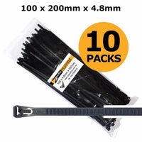 Thumbnail for Reusable cable ties : 100 pieces Size 200mm x 4.8mm