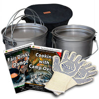 Thumbnail for Camp oven, spun steel camp oven, camp oven packs,  9 quart camp oven, 4.5 quart camp oven