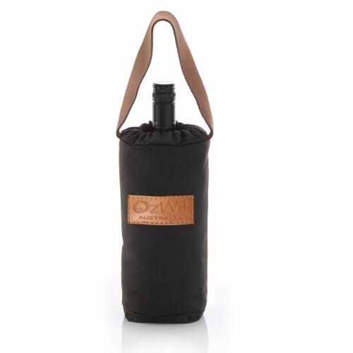 Oilskin Woolly wine cooler, wine cooler bag, insulated wine cooler