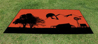 Thumbnail for Homestead Sunset Poly Mats Outback Orange on Black