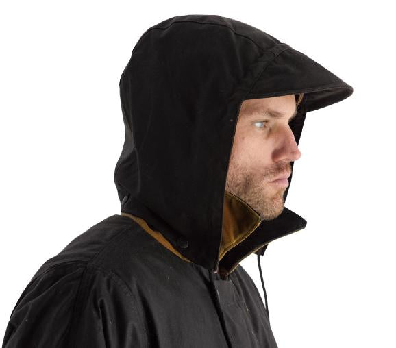Oilskin hood, attaches to a oilskin coats and jackets