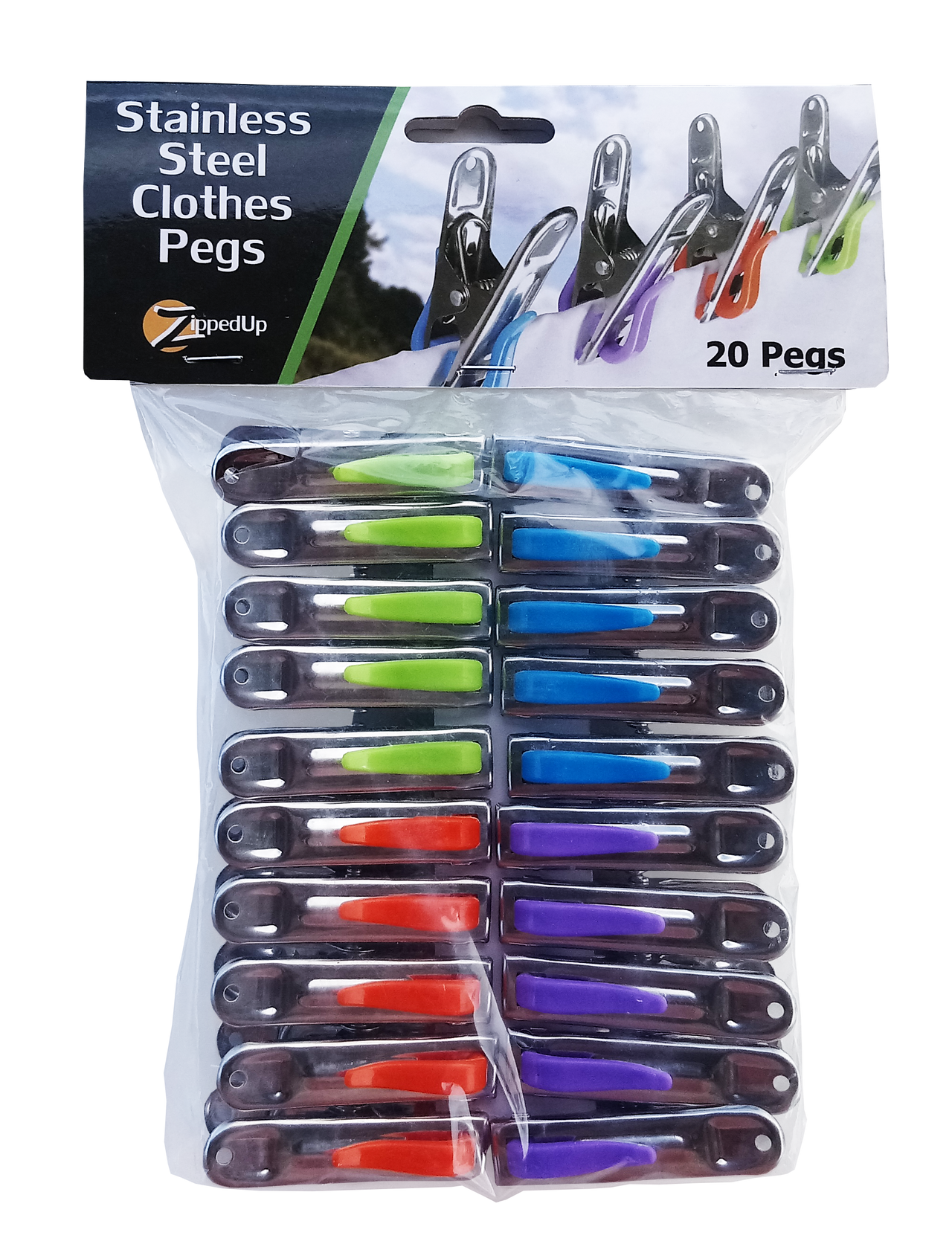 Stainless steel clothes pegs